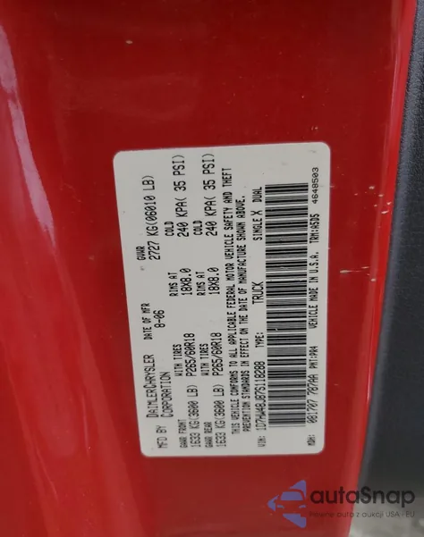 2007 Dodge Dakota Quad Slt z USA, uszkodzony, nr VIN 1D7HW48J87S118288